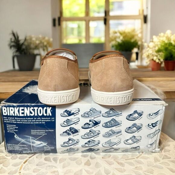 BIRKENSTOCK Skye Leather Suede Sand Unisex Slip-On Sneaker - Picture 8 of 10